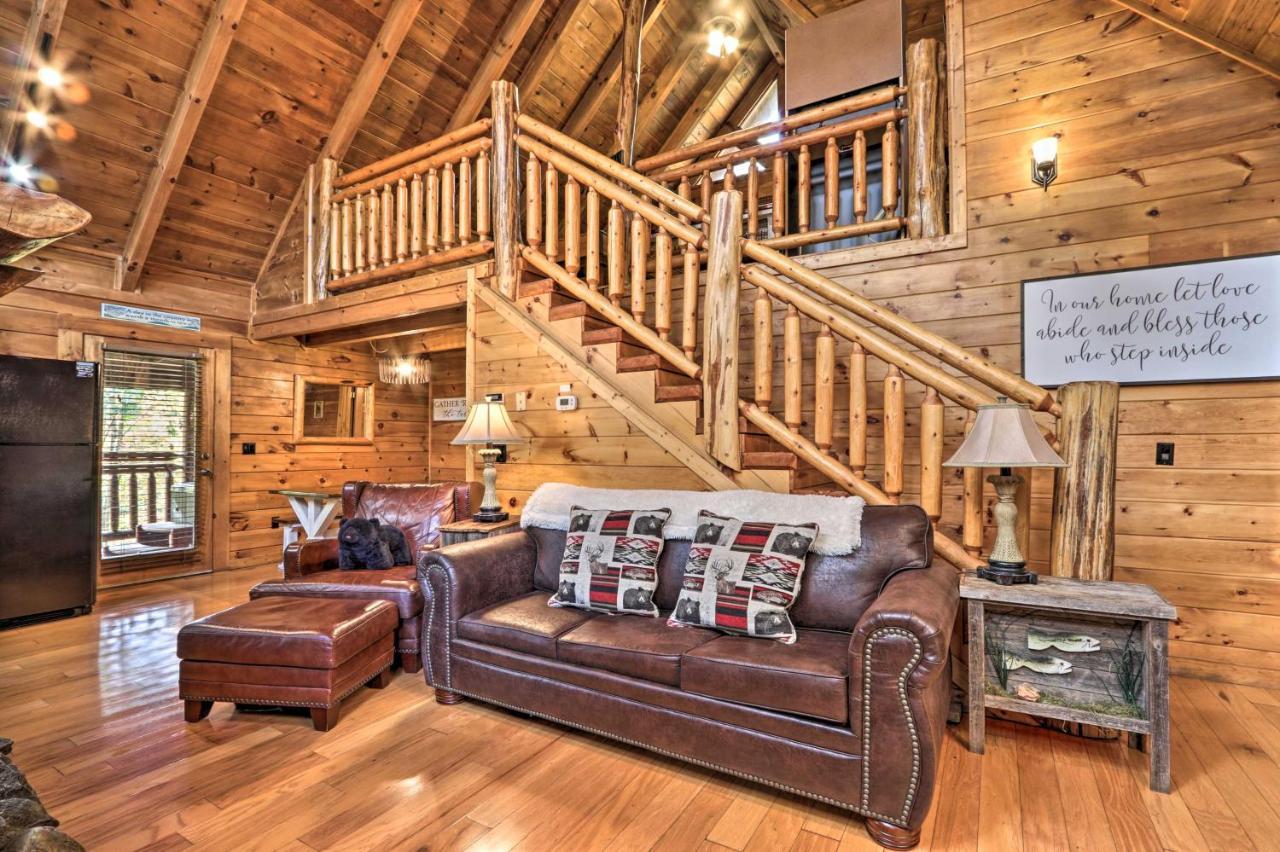 Smoky Mountain Log Cabin 7 Mi To Gatlinburg! Sevierville Bagian luar foto
